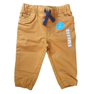 NWT Carter's Baby Boys' Cotton Joggers Pants Tan Mustard Size 9 M Months